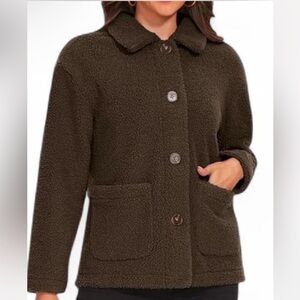 Amazon Dark Brown Teddy Jacket for Women